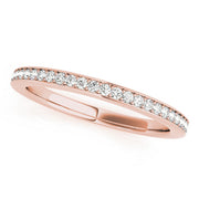 Single Row Prong in Channel Set Half Eternity Ring in Gold & Platinum