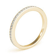 Single Row Prong in Channel Set Half Eternity Ring in Gold & Platinum