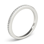 Single Row Prong in Channel Set Half Eternity Ring in Gold & Platinum