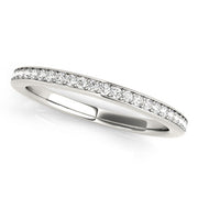 Single Row Prong in Channel Set Half Eternity Ring in Gold & Platinum