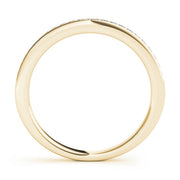 Single Row Prong in Channel Set Half Eternity Ring in Gold & Platinum