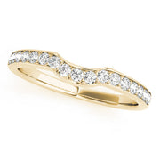 Prong in Channel Curved Half Eternity Ring in 10K/14K gold and platinum with certified lab-grown or natural diamonds