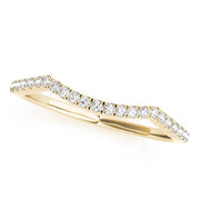 Curved Half Eternity Ring in 10K/14K gold and platinum with certified lab-grown or natural diamonds