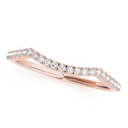 Curved Half Eternity Ring in Gold & Platinum