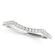 Curved Half Eternity Ring in Gold & Platinum