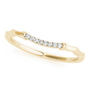 Curved Half Eternity Ring in 10K/14K gold and platinum with certified lab-grown or natural diamonds