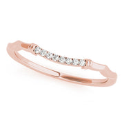 Curved Half Eternity Ring in Gold & Platinum
