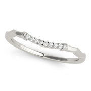Curved Half Eternity Ring in Gold & Platinum