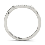 Curved Half Eternity Ring in Gold & Platinum