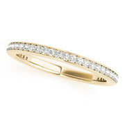 Single Row Prong in Channel Half Eternity Ring in 10K/14K gold and platinum with certified lab-grown or natural diamonds