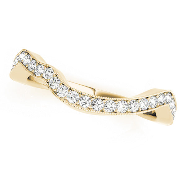 Diamond Half Eternity Ring in 10K/14K gold and platinum with certified lab-grown or natural diamonds