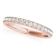 Prong in Channel Half Eternity Ring in Gold & Platinum