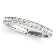 Prong in Channel Half Eternity Ring in Gold & Platinum
