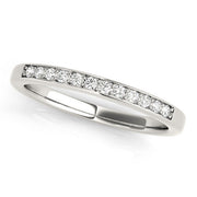 Prong in Channel Half Eternity Ring in Gold & Platinum