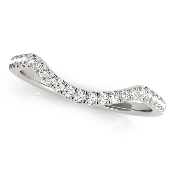 Curved Half Eternity Ring in 10K/14K gold and platinum with certified lab-grown or natural diamonds