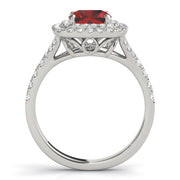 Timeless Halo Engagement Ring Cushion Diamond Engagement Ring in 10K/14K gold and platinum with certified lab-grown or natural diamonds