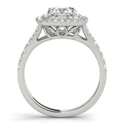 Timeless Halo Engagement Ring Cushion Diamond Engagement Ring in 10K/14K gold and platinum with certified lab-grown or natural diamonds