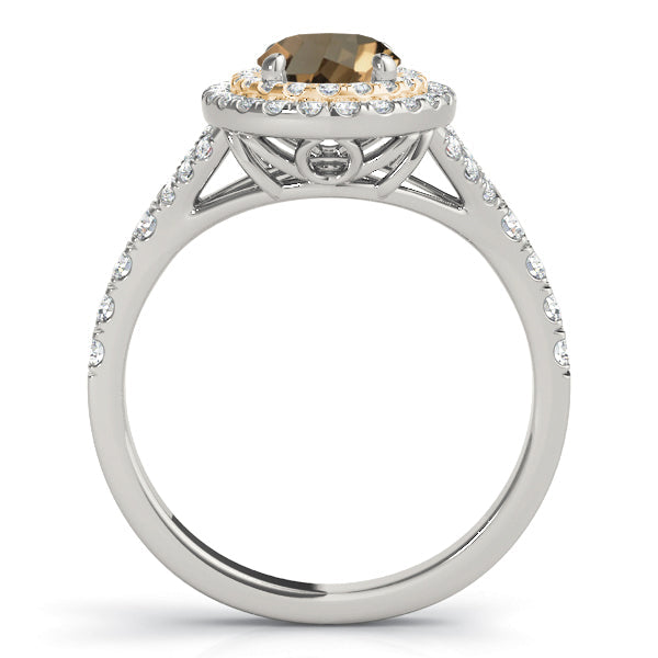 Elegant Halo Engagement Ring Oval Diamond Engagement Ring in 10K/14K gold and platinum with certified lab-grown or natural diamonds
