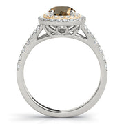 Elegant Halo Engagement Ring Oval Diamond Engagement Ring in 10K/14K gold and platinum with certified lab-grown or natural diamonds