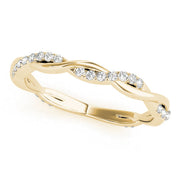Accented Twisting Half Eternity Ring in 10K/14K gold and platinum with certified lab-grown or natural diamonds