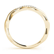 Twisting Diamond Half Eternity Ring in Gold & Platinum