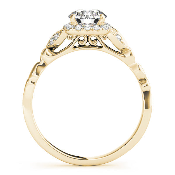 Bespoke Halo Engagement Ring Round Diamond Engagement Ring in 10K/14K gold and platinum with certified lab-grown or natural diamonds