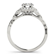 Bespoke Halo Engagement Ring Round Diamond Engagement Ring in 10K/14K gold and platinum with certified lab-grown or natural diamonds