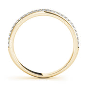 Half Round Diamond Gold Pave Set Half Eternity Ring in Gold & Platinum