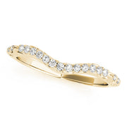 Vintage Inspired Filigree Curved Half Eternity Ring in 10K/14K gold and platinum with certified lab-grown or natural diamonds
