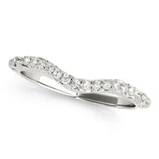 Vintage Inspired Filigree Curved Half Eternity Ring in Gold & Platinum