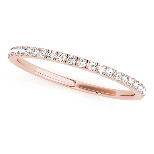 Straight Half Eternity Ring in Gold & Platinum