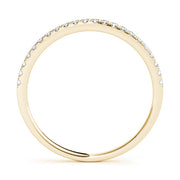 Straight Half Eternity Ring in Gold & Platinum