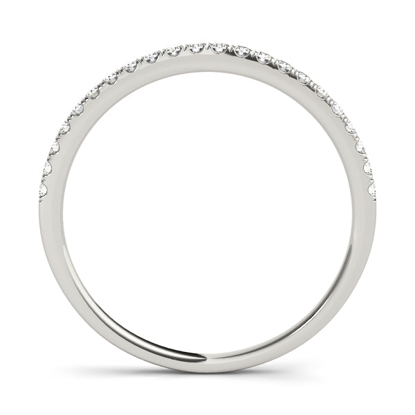 Straight Half Eternity Ring in Gold & Platinum