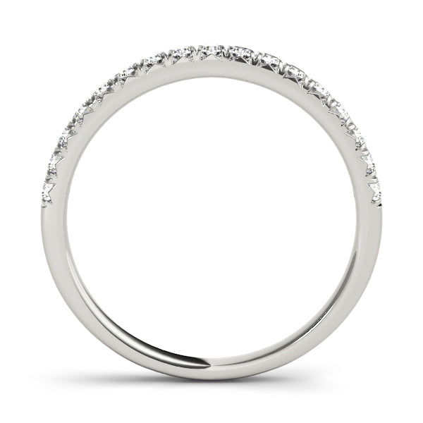Split Prong Half Eternity Ring in Gold & Platinum