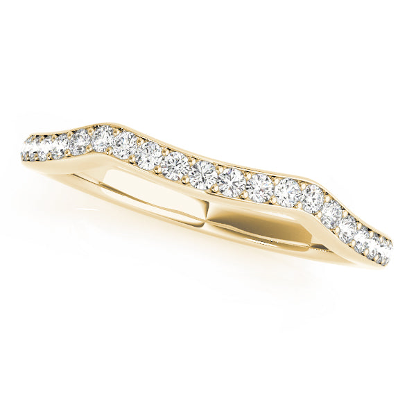 Curved Prong in Channel Half Eternity Ring in 10K/14K gold and platinum with certified lab-grown or natural diamonds