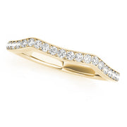 Curved Prong in Channel Half Eternity Ring in 10K/14K gold and platinum with certified lab-grown or natural diamonds
