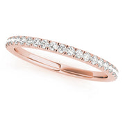Straight Split Prong Half Eternity Ring in Gold & Platinum