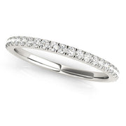 Straight Split Prong Half Eternity Ring in Gold & Platinum