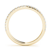Straight Split Prong Half Eternity Ring in Gold & Platinum