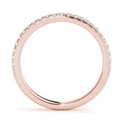 Straight Split Prong Half Eternity Ring in Gold & Platinum