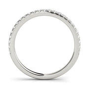 Straight Split Prong Half Eternity Ring in Gold & Platinum