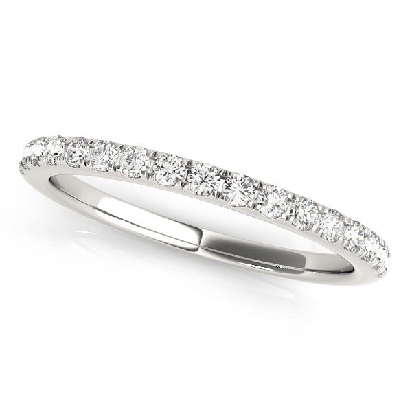 Split Prong Half Eternity Ring in Gold & Platinum