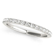 Split Prong Half Eternity Ring in Gold & Platinum