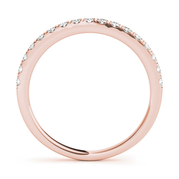 Split Prong Half Eternity Ring in Gold & Platinum
