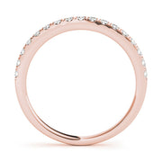Split Prong Half Eternity Ring in Gold & Platinum