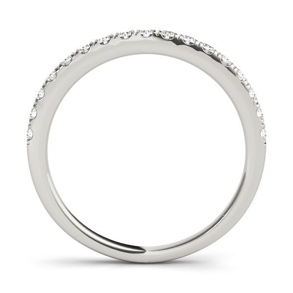 Split Prong Half Eternity Ring in Gold & Platinum