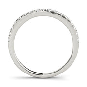 Split Prong Half Eternity Ring in Gold & Platinum