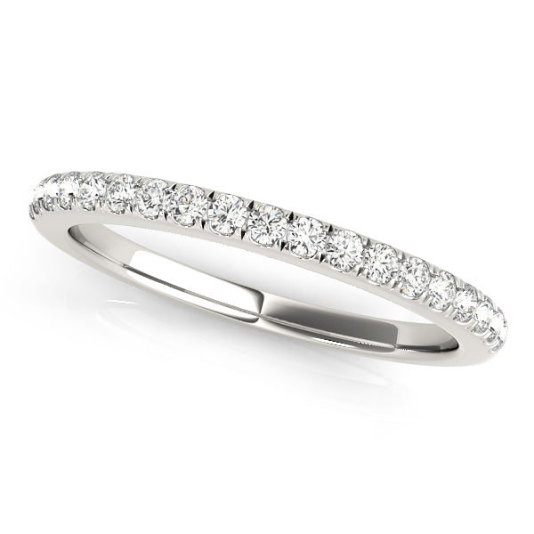 Split Prong Half Eternity Ring in Gold & Platinum