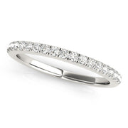 Split Prong Half Eternity Ring in Gold & Platinum