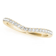 Split Prong Curved Half Eternity Ring in 10K/14K gold and platinum with certified lab-grown or natural diamonds